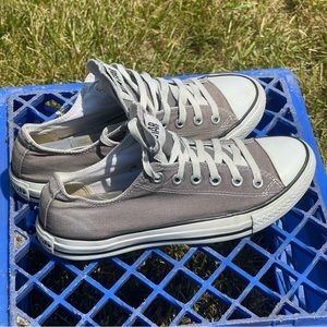 Converse All Star Shoes Womens 8 Mens 6 Low Top Gray Canvas Unisex Chucks